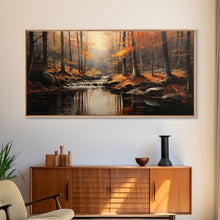 Carregar imagem no visualizador da galeria, Fall Centerpiece Landscape Painting Canvas Print, Autumn Decor, Fall Centerpiece, Fall Home Decor, Fall Wall Decor, Fall Home Decor
