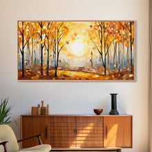 Carregar imagem no visualizador da galeria, Beautiful Fall Decor Framed Canvas Print, Autumn Decor, Fall Wall Art, Above Mantle Wall Art, Art For Mantle Wall Art
