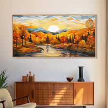 Carregar imagem no visualizador da galeria, Abstract Wall Art, Fall Decor, Autumn Wall Art, Fall Trees, Landscape Art, Canvas Wall Art, Wall Print, Country Home Decor, Thank You Gift
