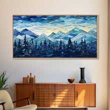 Carregar imagem no visualizador da galeria, Abstract Wall Art, Winter Wall Art, Mosaic Wall Art, Nature Art Print, Canvas Print, Wall Hanging, Landscape Art, Camper Wall Decor
