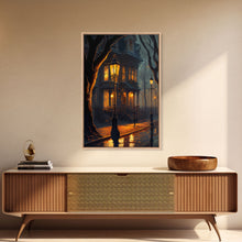 Cargar imagen en el visor de la galería, Old Vintage Victorian Home House Night Fine Art Print, Wall Decor, Wall Poster, Wall Art Print
