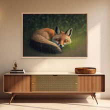Carregar imagem no visualizador da galeria, Cute Sleeping fox Framed Canvas Wall Art, Canvas Print Decor for Home &amp; Office Decoration Canvas Ready to Hang
