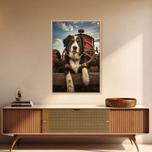 Load image into Gallery viewer, Dog Wall Art, Bernese Mountain Dog Wall Print, Farmhouse Wall Art, Wall Art, Framed Wall Art, Framed Canvas. Wall Print, Wall Canvas
