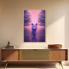 Load image into Gallery viewer, Fox Wall Print, Animal Art Print, Animal Portrait, Pink Art, Abstract Wildlife Art, Framed Wall Art, Framed Canvas, Wall Print, Wall Canvas
