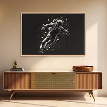 Carregar imagem no visualizador da galeria, Adrift - Astronaut Lost In Space - Framed Canvas Print - Black and White Space Art
