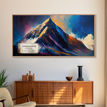 Carregar imagem no visualizador da galeria, Apsarasas Kangri, Wall Art, Original Mountain Painting Print, Travel Poster, Mountain Landscape Wall Decor, Abstract Mountain Art
