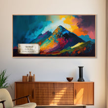 Load image into Gallery viewer, Batura II, Mountain Wall Art, Framed Canvas Print, Mountain landscape Paining Print, Abstract Landscape Art
