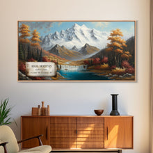 Cargar imagen en el visor de la galería, Regal Mountain, Travel Poster Wall Art, Framed Canvas Print, American Mountains, Mountain Landscape Painting, Wrangell Mountains Alaska
