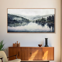 Load image into Gallery viewer, Blue Lake Art | Framed Canvas Print | Blue Lake Painting | Oregon Lake House Decor | Guest Room Landscape Painting | Sparks Lake Painting

