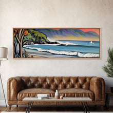 Carregar imagem no visualizador da galeria, Abstract Beach Canvas Art Print, Sea, Ocean, Seascape, Nature, Waves, Beach House Art, Wall Decor, Panoramic, Wall Art, Canvas Print
