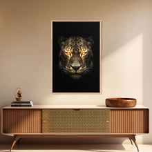 Cargar imagen en el visor de la galería, Fire Eyed Tiger Portrait Art Print, Framed Wall Art, Canvas Print, Big Cat Art, Tiger Painting, Cosmic Tiger Print
