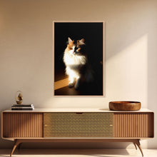 Load image into Gallery viewer, Portrait of a Calico Cat, Framed Canvas Print, Cat Art, Cat Photography, Cat Wall Art
