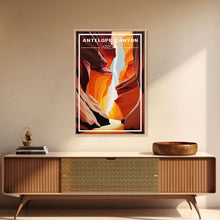 Cargar imagen en el visor de la galería, Arizona Artwork, Arizona Poster, Antelope Canyon, Travel Wall Print, Travel Poster, Travel Artwork, Travel Wall Art, Canvas Wall Print
