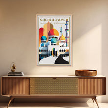 Carregar imagem no visualizador da galeria, Abu Dhabi Wall Art, Sheikh Zayed Mosque, United Arab Emirates Poster, Travel Wall Print, Travel Poster, Travel Wall Art, Canvas Wall Print
