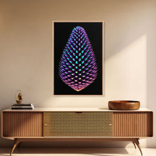 Load image into Gallery viewer, Purple Pine Cone Wall Art, 3D Wall Decor, Nature Art, Minimalist Print, Wall Decor, Canvas Print, Wall Art, Framed Canvas

