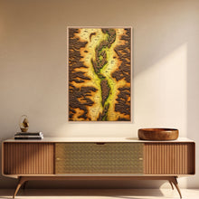 Carregar imagem no visualizador da galeria, Abstract Wall Decor, Yellow Abstract Art, Geography Wall Art, Map Wall Art, Wall Decor, Canvas Print, Wall Art, Framed Canvas
