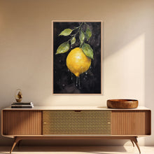 Carregar imagem no visualizador da galeria, Food Art, Lemon Wall Decor, Fruit Wall Art, Kitchen Wall Art, Minimalist Wall Art, Wall Decor, Canvas Print, Wall Art, Framed Canvas Art
