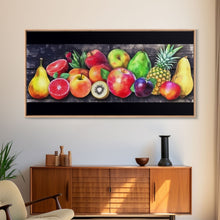 Cargar imagen en el visor de la galería, Fruits Wall Art, Food Wall Decor, Kitchen Wall Art, Panoramic Wall Decor, Canvas Print, Wall Art, Framed Canvas Art, Farmhouse Wall Decor,
