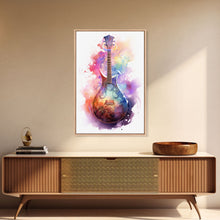 Load image into Gallery viewer, Lute Art, Stringed Instrument Print, Framed Canvas Art, Fantasy Decor, Art / Gift For The Bard Player

