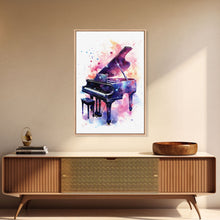 Load image into Gallery viewer, Grand Piano Wall Art, Musical Instrument Print, Studio Art, Framed Canvas Print, Piano Art, Baby Grand Piano
