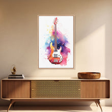 Load image into Gallery viewer, Electric Guitar Wall Art, Rock N Roll Decor, Graffiti Art, Splatter Art, Musician Gift Custom Guitar Art

