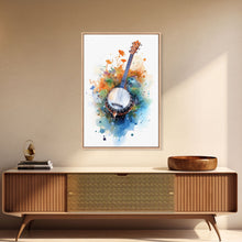 Load image into Gallery viewer, 4 String Banjo Gift, Banjo Wall Art Canvas Print, Country Music Art, Guitar Art, Banjo Poster Print, Banjo Gifts, Musical Art
