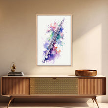 Carregar imagem no visualizador da galeria, Flute Wall Art, Instrument Print, Graffiti Art, Framed Canvas Print, Cool Studio Wall Decor, Music Gift
