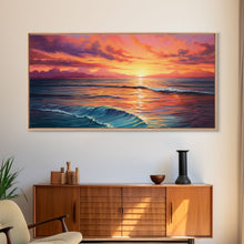 Carregar imagem no visualizador da galeria, Beach Art, Framed Canvas Print, Beach Wall Art, Gift For Him, Above Sofa Art, Centerpiece Art, Wall Decor, Beach Print, Beach Wall Decor
