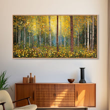 Carregar imagem no visualizador da galeria, Forest Wall Art, Summer Art, Trees Wall Print, Panoramic Art, Wall Art, Canvas Art, Landscape Art, Gift For Coworker, Country Wall Art
