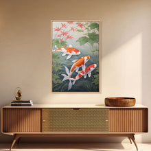 Cargar imagen en el visor de la galería, Fish Painting, Zen Wall Art, Koi Fish Wall Art, Fish Wall Art, Canvas Print, Wall Art, Vertical Art, Southern Decor, Office Wall Decor
