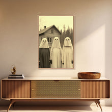 Carregar imagem no visualizador da galeria, Ghost Art Print, Haunted House Art, Horror Art Print, Spooky Room Decor, Canvas Print, Wall Art, Vertical Print, Home Decor, Wall Decor

