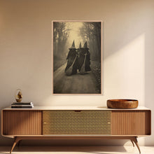 Carregar imagem no visualizador da galeria, Black And White Art, Witch Wall Decor, Horror Art Print, Gothic Wall Art, Canvas Print, Wall Art, Vertical Print, Home Decor, Wall Decor

