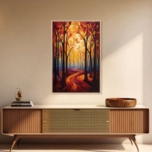 Carregar imagem no visualizador da galeria, Abstract Wall Art, Forest Print, Fall Wall Art, Canvas Print, Wall Art, Vertical Print, Nature Print, College Dorm Decor, Living Room Prints
