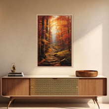 Carregar imagem no visualizador da galeria, Fall Wall Art, Trees Wall Decor, Forest Wall Art, Canvas Print, Wall Art, Vertical Art, Housewarming Gift, Rustic Wall Art, Bedroom Prints

