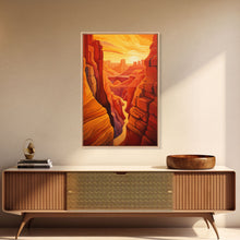 Carregar imagem no visualizador da galeria, Canyon Wall Art, Sunset Wall Print, Landscape Print, Canvas Print, Wall Art, Vertical Art, Friendship Gift, Above Bed Art, Camper Wall Decor
