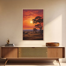 Carregar imagem no visualizador da galeria, African Wall Art, Savannah Wall Art, Canvas Print, Wall Art, Vertical Art, Landscape Print, Retirement Gifts, Apartment Wall Decor, RV Decor
