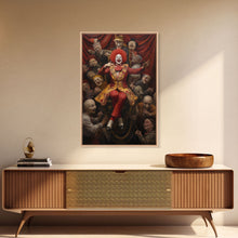 Load image into Gallery viewer, The Macabre Circus, Halloween Canvas Print / Framed Canvas, Victorian Gothic Oil Painting Print, Circus Decor, Macabre Horror Prints
