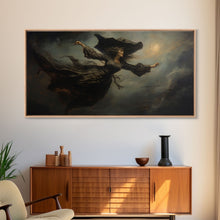 Load image into Gallery viewer, Witch Art Print, Framed Canvas, Halloween Art, Witch Wall Art, Witchy Art, Witch Wall Decor, Witch Sign, Wiccan Art, Gothic Victorian Art
