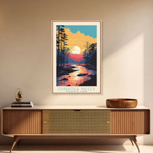 Load image into Gallery viewer, Cuyahoga Valley National Park Travel Poster Print, Canvas Print Wall Art, Ohio Travel Art, Midcentury Modern Travel Decor
