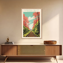Load image into Gallery viewer, Cuyahoga Valley National Park Travel Poster Print, Canvas Print Wall Art, Ohio Travel Art, Midcentury Modern Travel Decor

