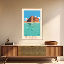 Carregar imagem no visualizador da galeria, Dry Tortugas National Park Travel Poster Print, Canvas Print Wall Art, Florida Travel Art, Midcentury Modern Travel Decor, MCM Wall Art
