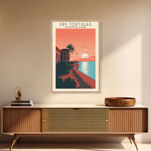 Load image into Gallery viewer, Dry Tortugas National Park FloridaTravel Art, National Park Print, Minimalist Travel Art, Midcentury Modern Style Landscape Painting

