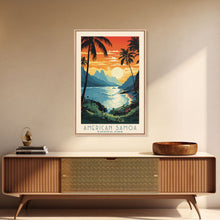 Carregar imagem no visualizador da galeria, American Samoa National Park, Framed Wall Art Canvas Print, Travel Poster, Travel Art, Roadtrip Decor, Cool Wall Art, Retro State Park Art
