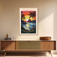 Carregar imagem no visualizador da galeria, American Samoa National Park, Framed Wall Art Canvas Print, Travel Poster, Travel Art, Roadtrip Decor, Cool Wall Art, Retro State Park Art
