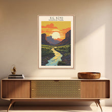 Cargar imagen en el visor de la galería, Biscayne National Park Florida Travel Art, National Park Print, Minimalist Travel Art, Midcentury Modern Style Landscape Painting
