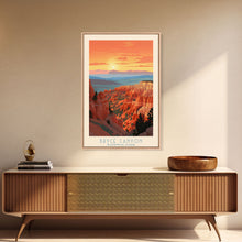 Carregar imagem no visualizador da galeria, Bryce Canyon National Park Utah Travel Art, National Park Print, Minimalist Travel Art, Midcentury Modern Style Landscape Painting
