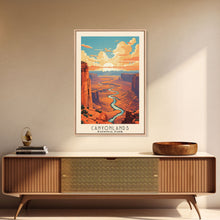 Carregar imagem no visualizador da galeria, Canyonlands National Park Utah Travel Art, National Park Print, Minimalist Travel Art, Midcentury Modern Style Landscape Painting
