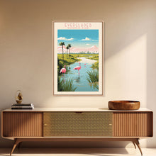 Carregar imagem no visualizador da galeria, Everglades National Park Florida Travel Art, National Park Print, Minimalist Travel Art, Midcentury Modern Style Landscape Painting
