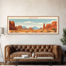 Carregar imagem no visualizador da galeria, Arches National Park, Panoramic Utah Travel Art, National Park Print, Minimalist Travel Art, Midcentury Modern Style Landscape
