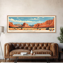 Carregar imagem no visualizador da galeria, Capitol Reef National Park, Panoramic Utah Travel Art, National Park Print, Minimalist Travel Art, Midcentury Modern Style Landscape
